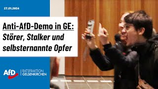 AntiAfDDemo in GE Störer  Stalker  selbsternannte Opfer [upl. by Ahtibat151]