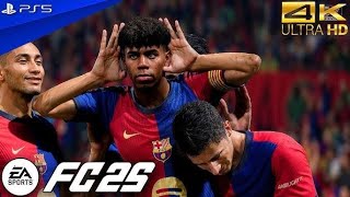 PS5 EA FC 25Barcelona vs PSG  Full match  2425 4K 60FPS HDR [upl. by Aileve]