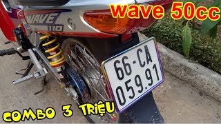 Xe độ đẹp  Wave 50cc độ bánh căm dàn chân nhẹ nhàng chi phí rẻ [upl. by Grekin]