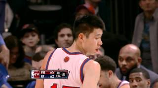 The Jeremy Lin Show Vs Philadelphia 76ers 31112 [upl. by Neleb]