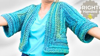 Sweater in a Day FASTEST Hexagon Cardigan Pattern  Secret Yarnery [upl. by Isa]