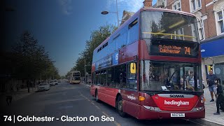 Kickdown  Hedingham 851 AO57 EZL  Scania Omnicity N230UD ZF  Route 74 [upl. by Ytsirt936]