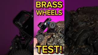 Brushless Traxxas TRX4M with brass wheels for steep climb mastery [upl. by Nanda]