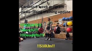 Candito 6 week program progress on SquatBenchDeadlifts wtraining clips [upl. by Coheman]