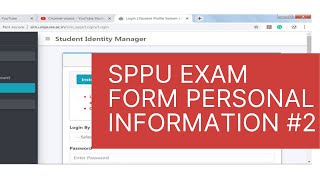 SPPU Online Exam Form Personal Information 2 [upl. by Otrebire700]