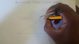 How To Escribe A Circle On A Given Triangle [upl. by Truman124]