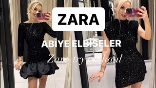 ZARA  ABİYE ELBİSELER  ZARA TRY ON HAUL [upl. by Odraude]