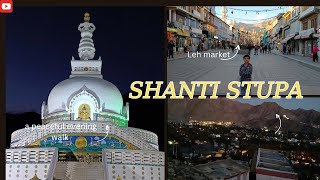 Shanti stupa Leh history in Hindi मैंभीविवेकानंद tourinsideindia [upl. by Aissak768]