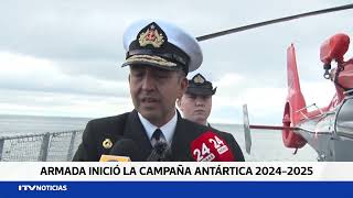 La Armada de Chile inicia la campaña Antártica 20242025 a bordo del OPV 83 “Marinero Fuentealba” [upl. by Sarat]