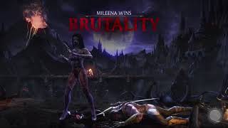 MKX Mileenas Brutalities Ethereal Piercing and Ravenous Tournament Kahnum Vampiress and Klasic [upl. by Eanahc]