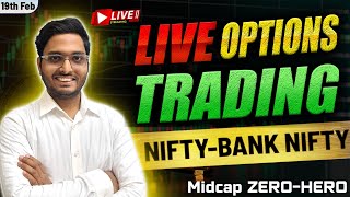 19 February Live Trading  Live Intraday Trading Today  Bank Nifty option trading live Nifty 50 [upl. by Castorina]