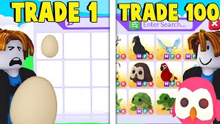 Trading from an EGG to  in 100 TRADES Adopt Me [upl. by Tarrel754]