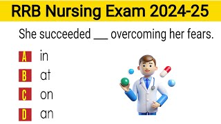 RRB STAFF nurse mcqs  RRB staff nursing exam preparation  RRB nursing superintendent exam quiz [upl. by Aikemal790]