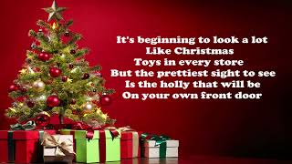 Its Beginning To Look a Lot Like Christmas  karaoke higher key Michael Buble [upl. by Demb]