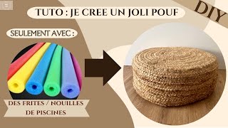 DIY  JE CREE UN POUF TRES FACILEMENT ET POUR PAS CHER [upl. by Avlasor]