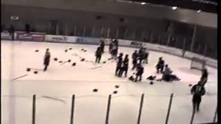 Bench Clearing Hockey Brawl [upl. by Lohner]