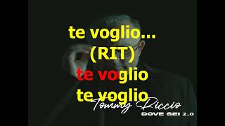 TOMMY RICCIO DOVE SEI 20 KARAOKE [upl. by Antebi]