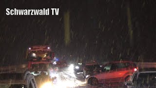 🚨🚔 Wintereinbruch Vollsperrung wegen Schneechaos auf A 861 und A 98 am Hochrhein 21112024 [upl. by Naaman]