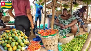 Rural African village market day in Togoville West Africa Cost of living in an African village 2024 [upl. by Mayne]