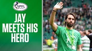 Lennon and Samaras share title success with young fan Jay Beatty [upl. by Mohorva]