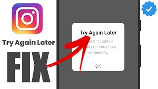 HOW TO FIX Try Again Later on Problem Instagram  instagram try again later error Restrict Activity [upl. by Asirrak]