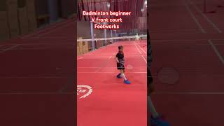 Badminton for beginner footworks V front court [upl. by Acebber449]