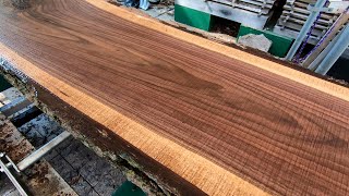 Milling my First Walnut Logs Shared by Fellow Retired Photographer [upl. by Acinna812]