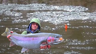 Ice Flows amp BOBBER DOWNS Steelhead Fishing [upl. by Meir]