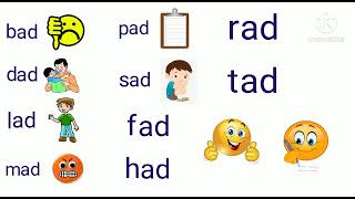 Letter a blending ad  CVC Words  Word Family ad  Phonics for kidsReading Three Letter Words [upl. by Sarita545]