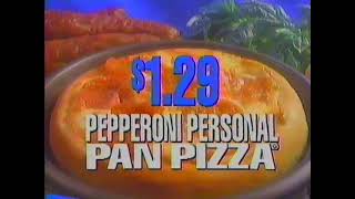 1991 Pizza Hut Personal Pan Pizza Commercial [upl. by Yevre]