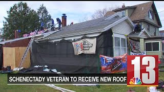 Veteran in Schenectady gifted new roof [upl. by Ettenot]