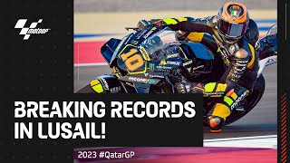 A recordsmashing fight for the MotoGP™ pole in Lusail 🔥  2023 QatarGP [upl. by Norel]