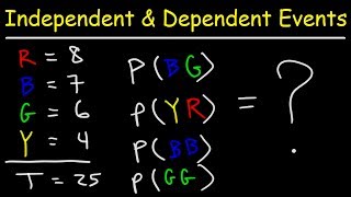 Probability  Independent and Dependent Events [upl. by Abehsat]