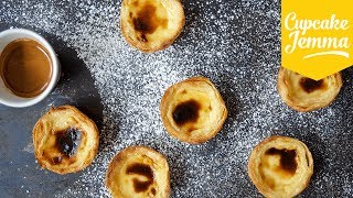 How to Make Pastéis de Nata AKA Portuguese Custard Tarts  Cupcake Jemma [upl. by Shyamal732]