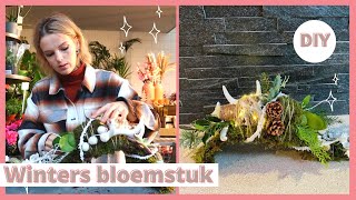 Apart bloemstuk met Amaryllis🎄 Kerstbloemstuk 2✨ Cursus bloemschikken 119 Carlein Tukkers [upl. by Kimitri]