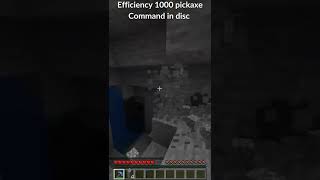 Minecraft How to make an Efficiency 1000 pickaxe [upl. by Maillliw238]