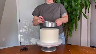 How to Stack a Two Tier Cake  EASY BEGINNER TUTORIAL [upl. by Rojas]