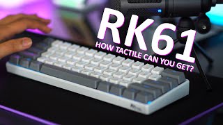 RK61 NEW KEYCAPS  How Tactile is Royal Kludge 61 [upl. by Ahsinotna]