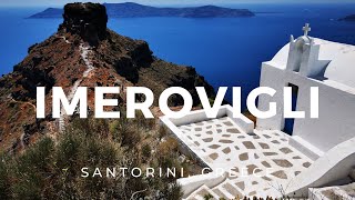 Imerovigli and Skaros rock  Santorini Greece ► Video guide 1 min  4K [upl. by Legra]