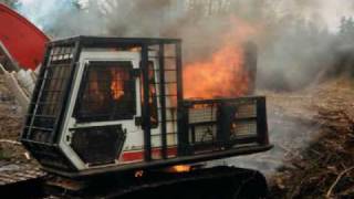 LinkBelt 2800 Excavator Fire photos [upl. by Sherborne]