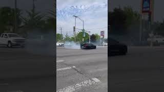 Broad Daylight and In Traffic😂😂 burnout takover mopar mustang car carcommunity carculture [upl. by Ahsocin]