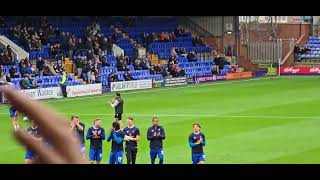 Oldham Athletic Players Thanking Fans Vs Tranmere Rovers 21124 202425 [upl. by Allbee201]