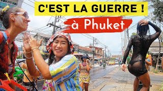 Bataille deau géante à Phuket SONGKRAN 2023  Thaïlande  Vlog 33 [upl. by Alf]