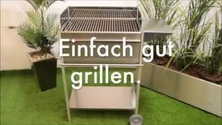 Holzkohle Grill aus Edelstahl  PREMIO  Ein Profigrill aus deutscher Fertigung [upl. by Harrus358]