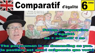 Le comparatif d’égalité as … as not so … as  Anglais 6ème [upl. by Desdamonna]