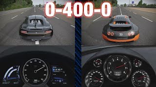 Forza 7  Bugatti Chiron VS Bugatti Veyron  0400 kmh0 [upl. by Adelind]