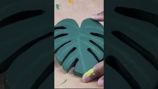 Monstera Leaf Coasters made from scrap wood  Scroll Saw Project [upl. by Khai]