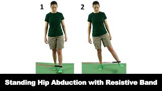 Standing Hip Abduction with Resistive Band  Ask Doctor Jo [upl. by Attennhoj867]