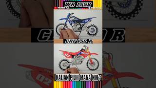 menggambar motor trail CRF 150 vs WR 155 😃😮😎 [upl. by Aylatan535]