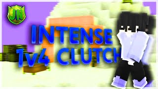 Coming back to JARTEX Bedwars  INTENSE 1v4 CLUTCH [upl. by Ardrey]